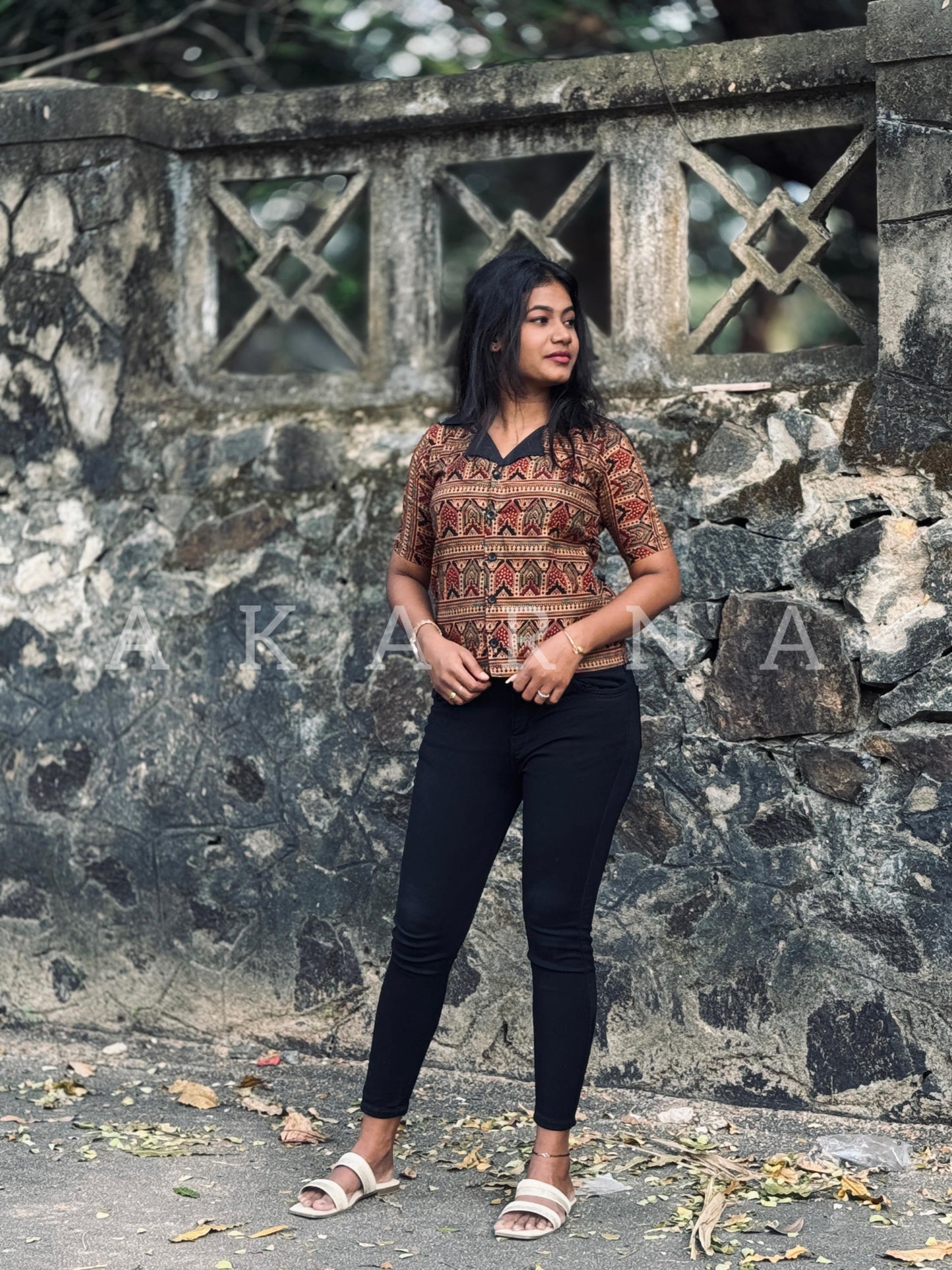 Two in one shirt with Georgette overcoat