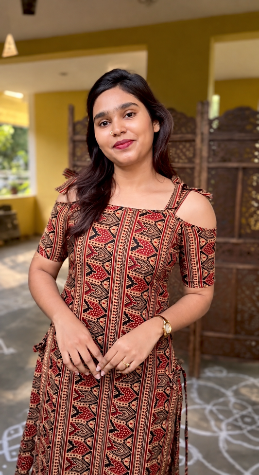 Sienna | Geometric Cotton Kurti