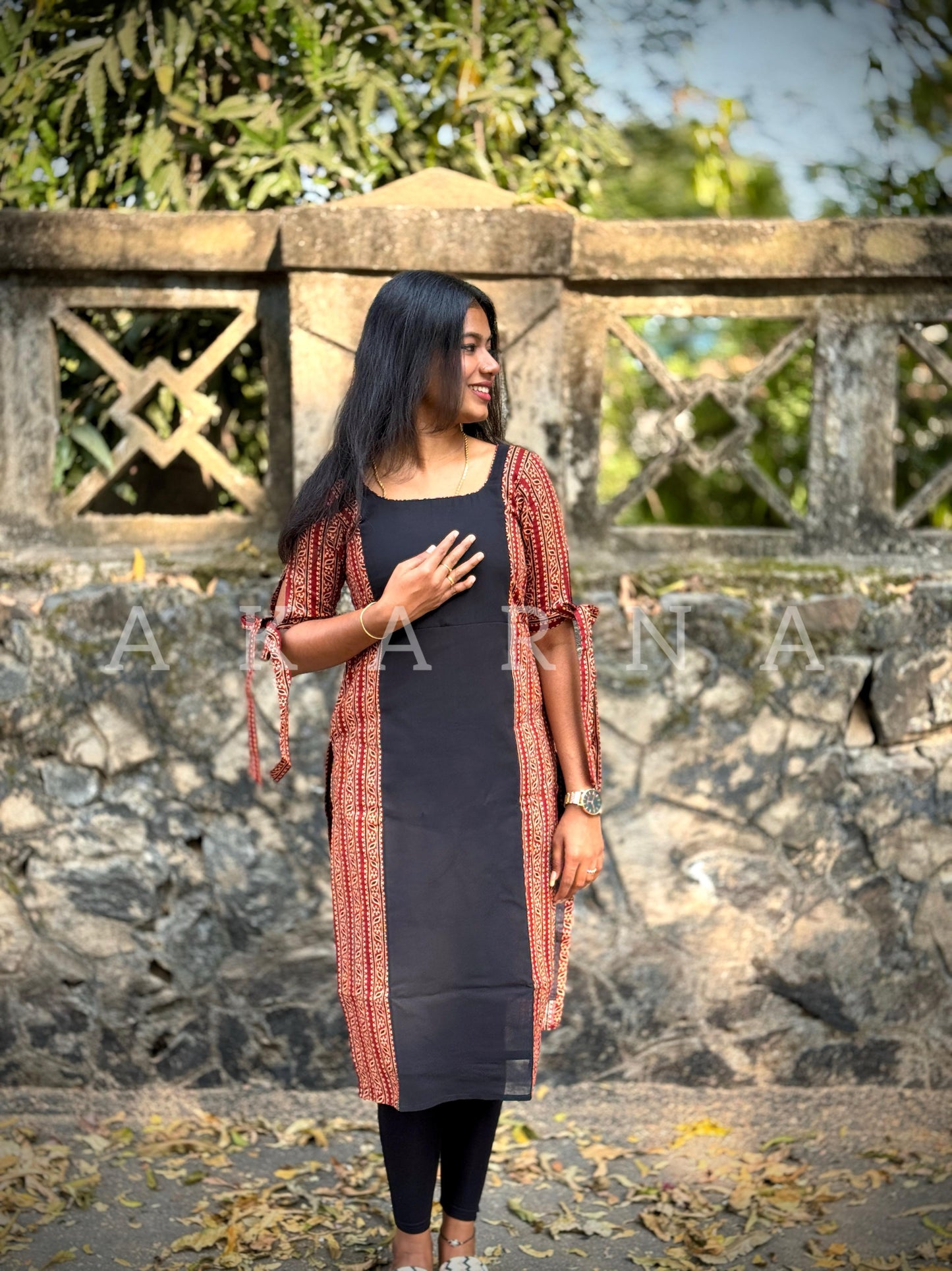 Cotton With Georgette Kurti