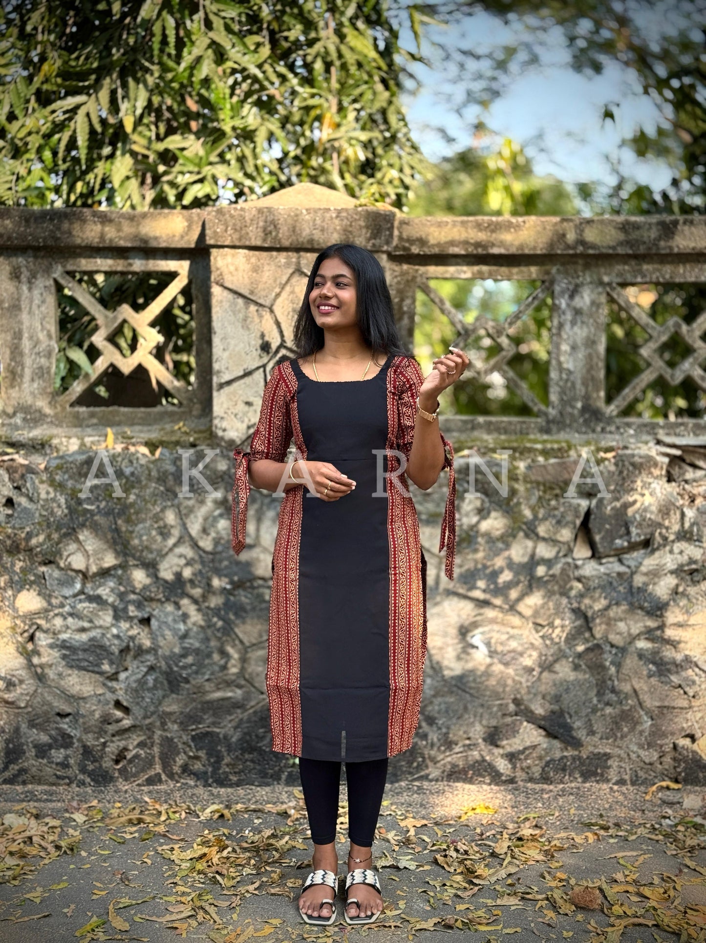 Cotton With Georgette Kurti