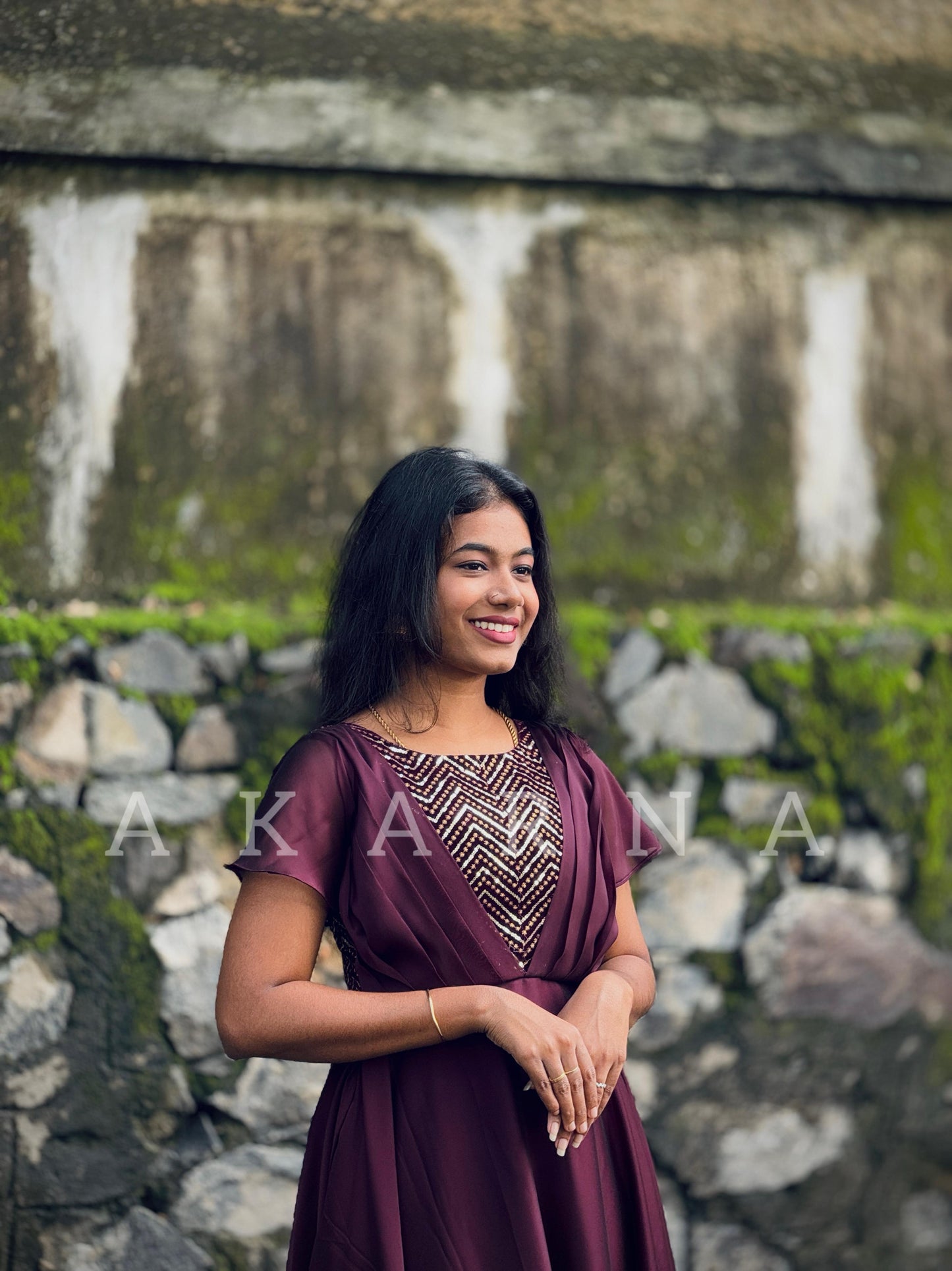 Elegant Dark Purple Gown