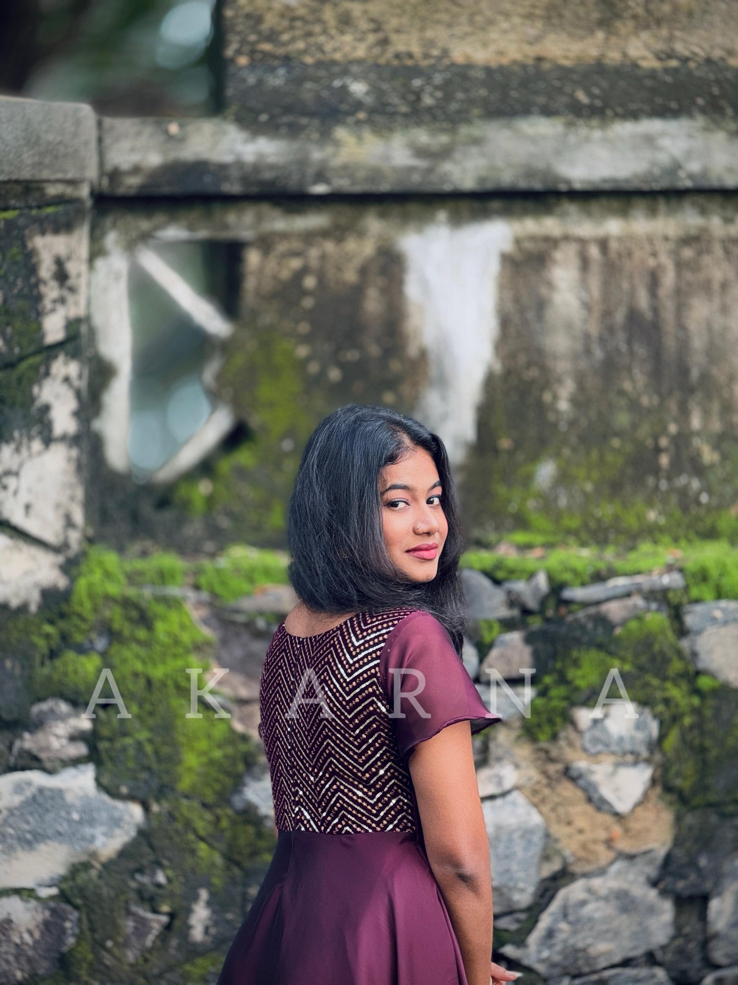 Elegant Dark Purple Gown