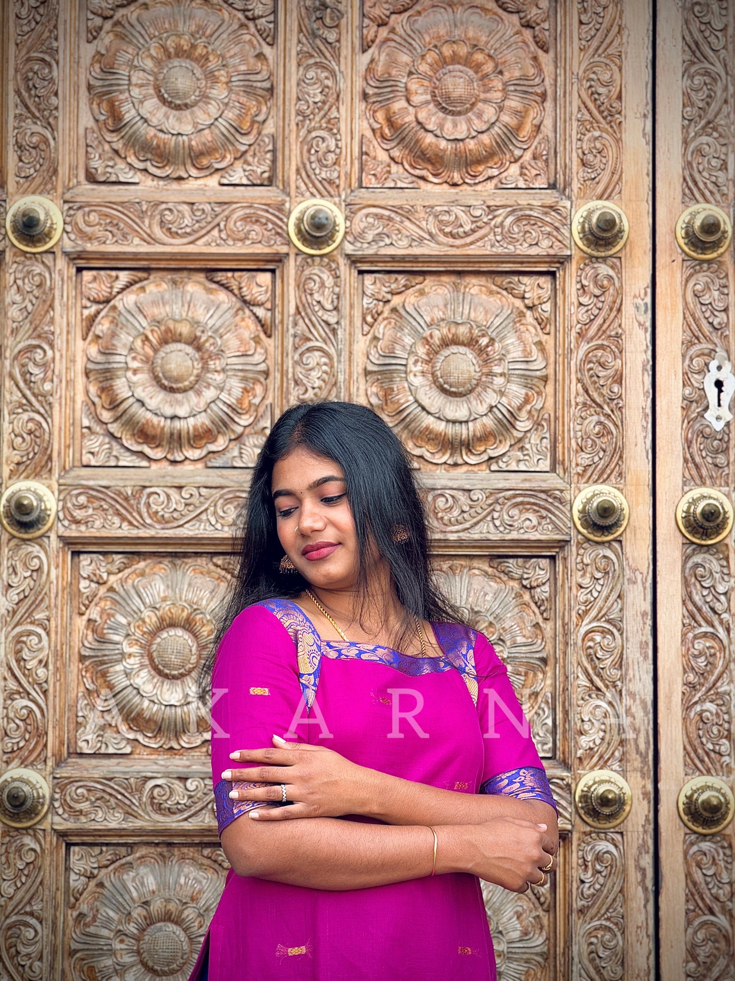 Narayanapet Cotton Kurti with Duppata