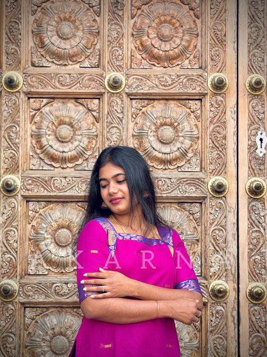 Narayanapet Cotton Kurti with Duppata