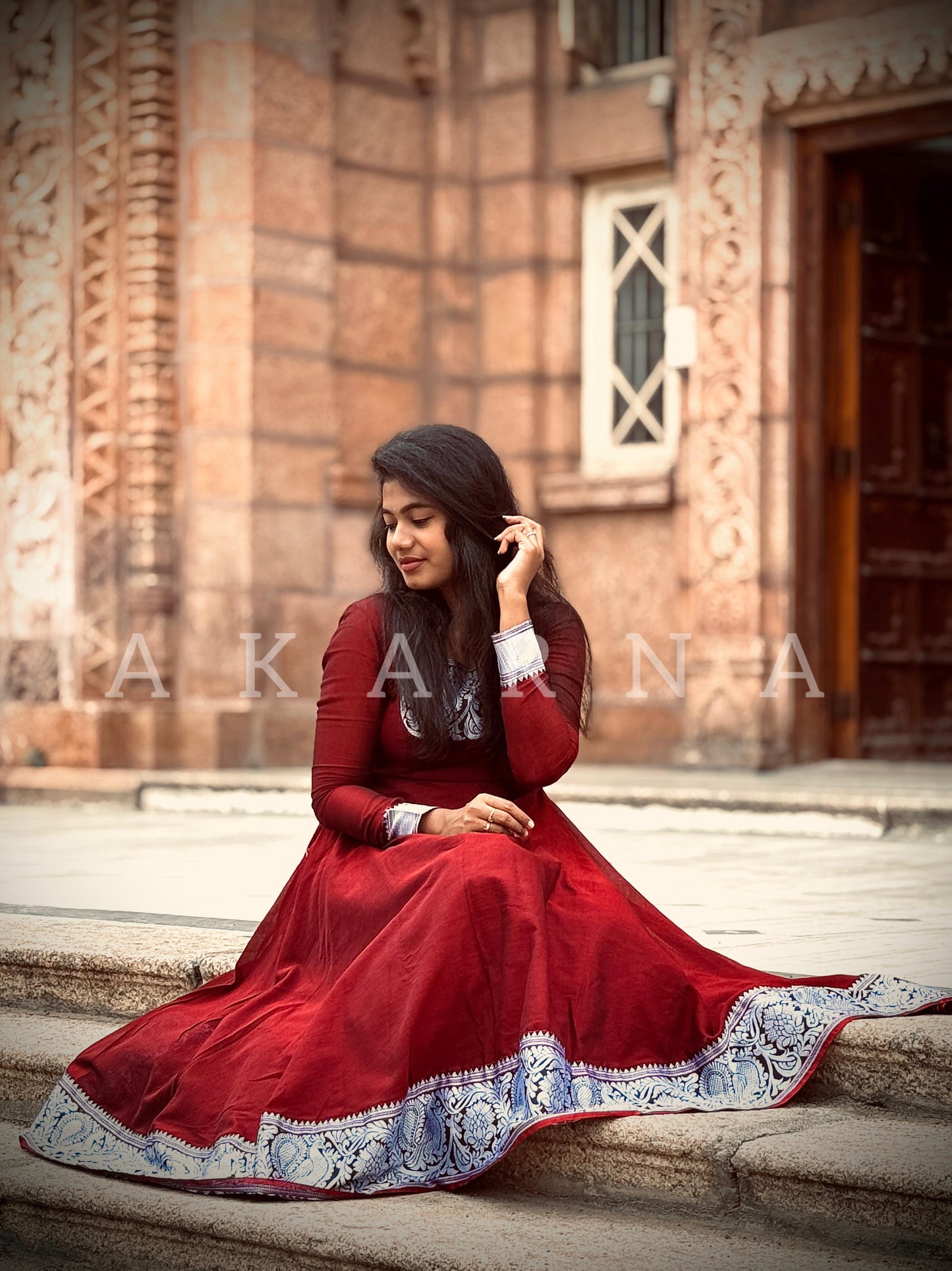 Varnika Collection~ Maroon Royal Anarkali
